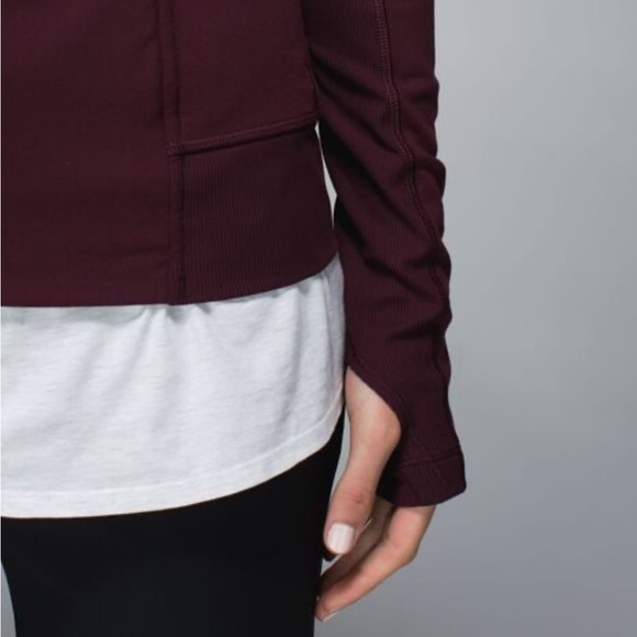 Lululemon Bhakti Wrap Double Zipper Burgundy Jacket Scuba Women Size 6 - Picture 6 of 13